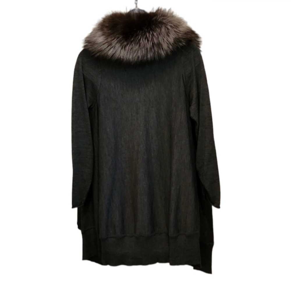 Alice and Olivia Fox Fur Cashmere Blend Cardigan - Picture 6 of 8